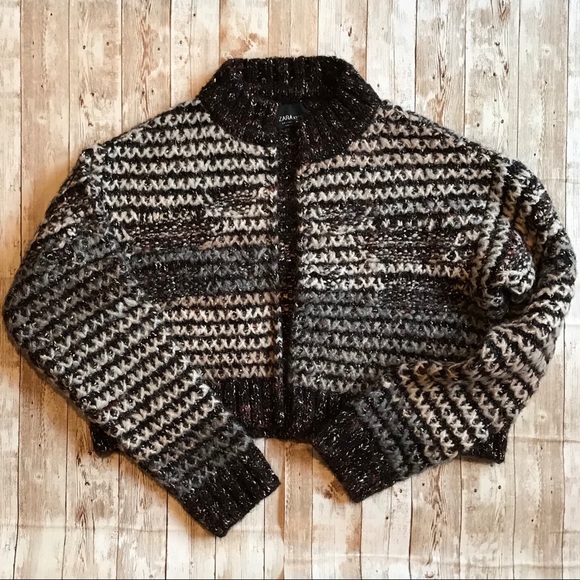 Zara Sweaters - Zara Chunky Knit Cropped Sweater